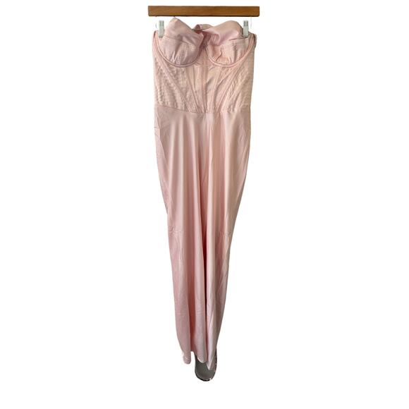 House of CB Charmaine Maxi Dress Blush Pink Size Large NWT - Picture 4 of 10